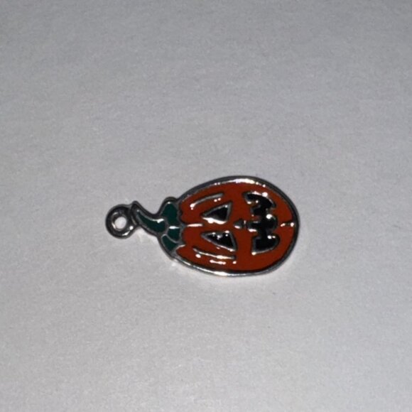 Enamel Jack-O-Lantern Pumpkin Pendant - Picture 2 of 10